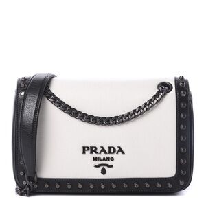 Prada Glace Leather Stud Chain Bag